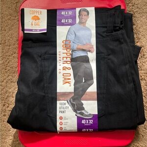 Copper & Oak Black Men’s Tech Utility Pants 40x32 black color NWT